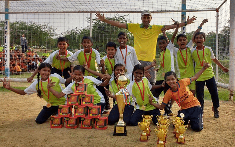 Little Angels(Under-9), champions of Delhi Cup League.