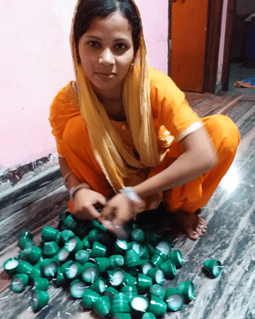 empowered woman nisha upcycling act