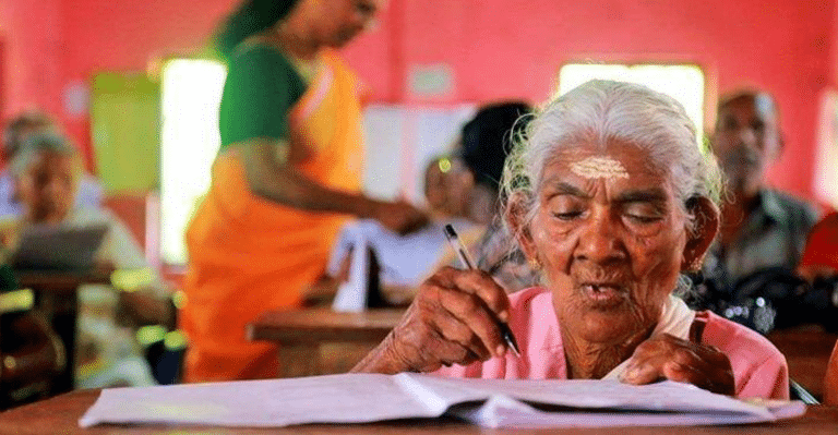 This 96-Year Old Kerala Woman Sits For Literacy Exam