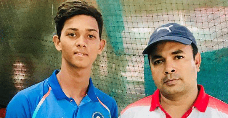 Yashasvi with his coach Jwala Singh