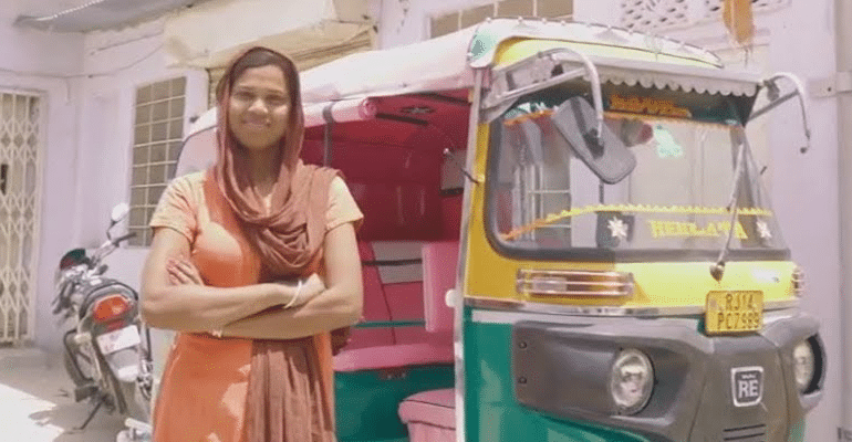 Hemlata jaipur woman auto driver