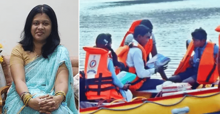 Waving Off Daily Ordeal: IAS Officer Steps In To Help Girls Who Rowed Tin-Drum Boats To School