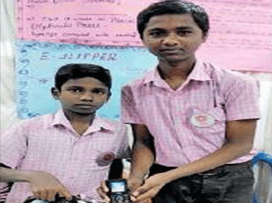 Class 9 Students Invent E-Slippers To Prevent Accidents On Unlit Roads In Villages
