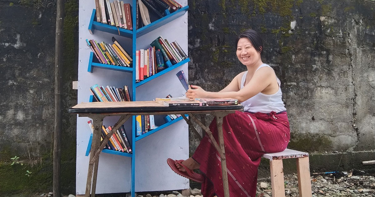Ngurang Meena free library in arunachal