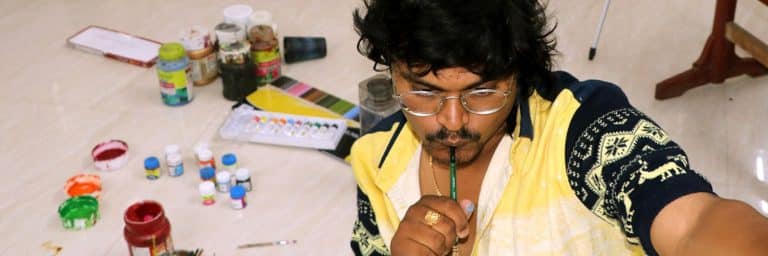 Meet The Hyderabad Artist Who Trains Specially Abled Children To Draw Sketches