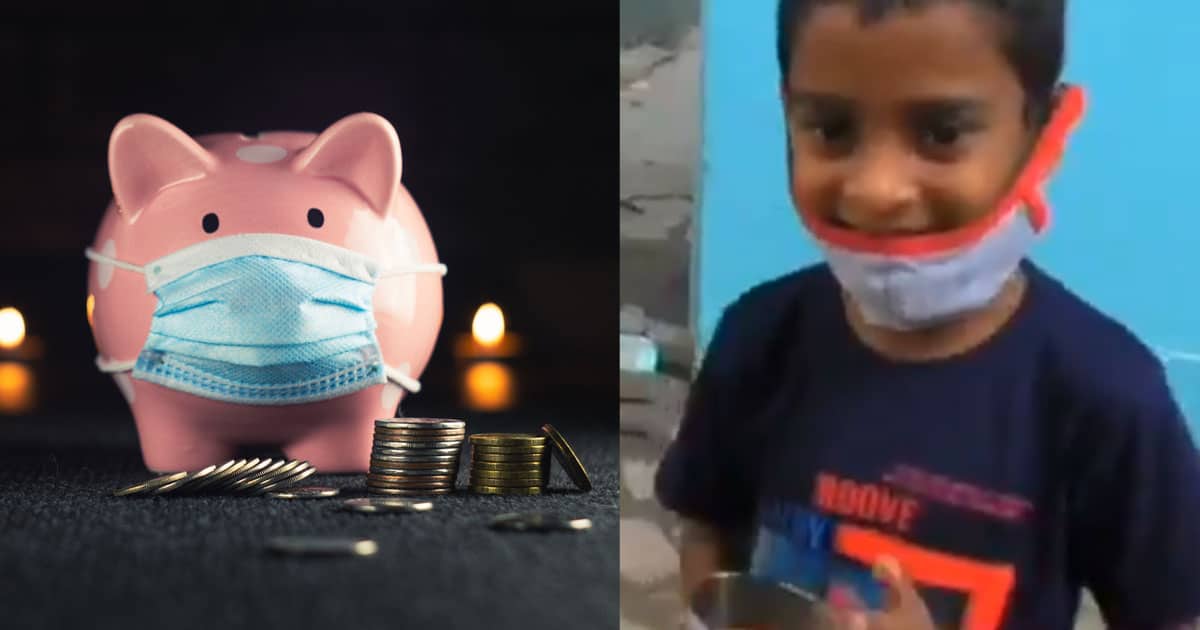 madurai kid donate money-covid
