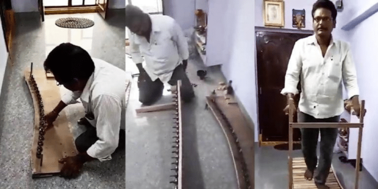 This Man From Telangana Made A Wooden Treadmill That Works Without Power