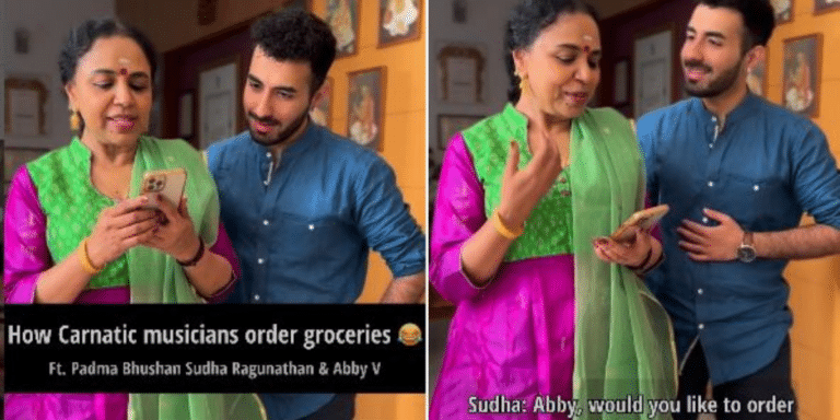 Watch: Carnatic Musicians Order Groceries With A Raga For Each Ingredient Ft. Abby V & Sudha Ragunathan