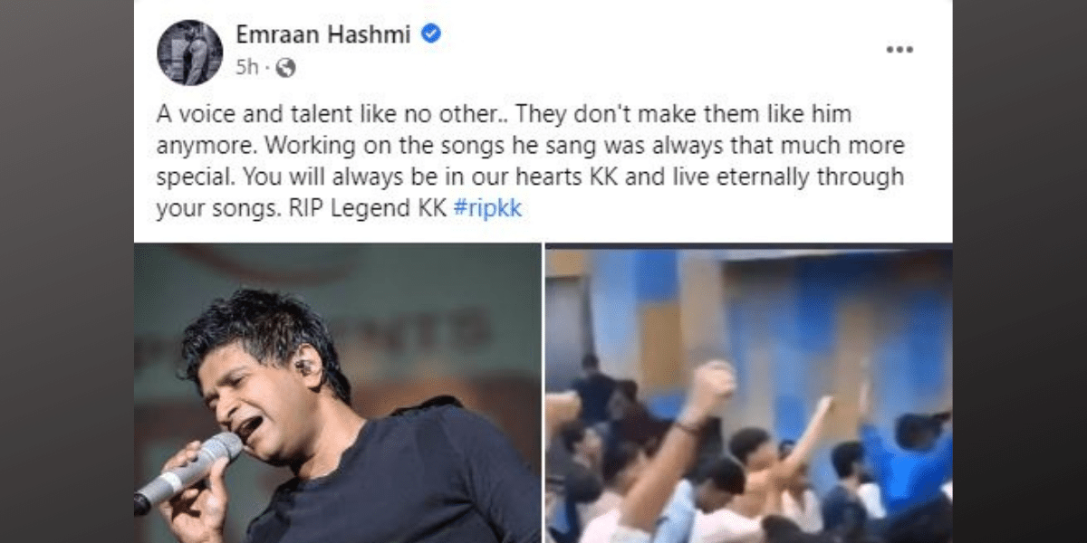 Emraan Hashmi reacts to KK's death