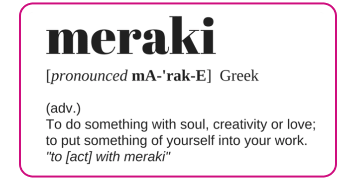 meraki meaning