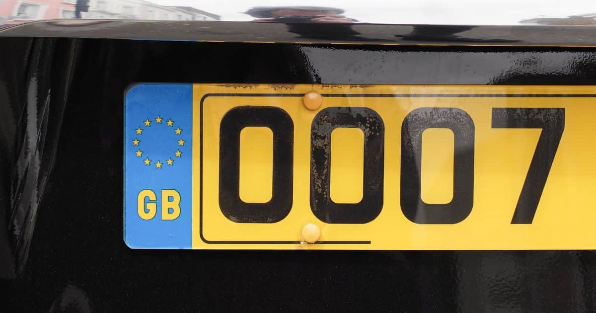 private car number plate